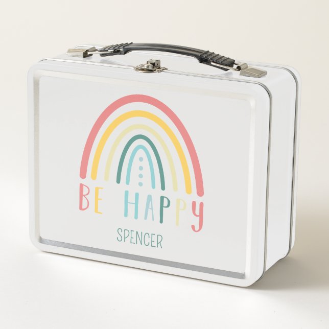 Lunch Box Arc-en-ciel Bohème Pastel Bonheur (Devant)