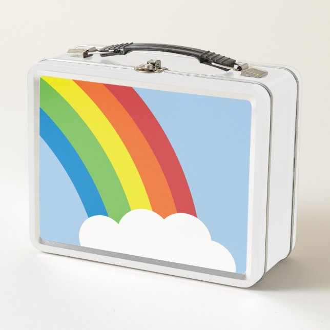 Lunch Box Arc-en-ciel rétro des années 80 (Devant)