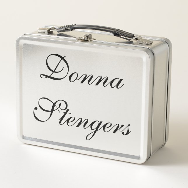 Lunch Box Argent et noir fantaisie (Devant)