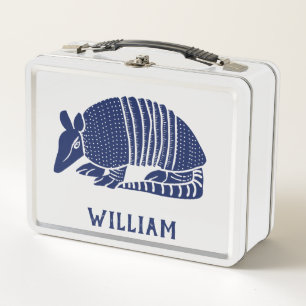 Lunch Box Armadillo bleu marine personnalisé