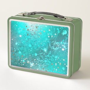 Lunch Box Arrière - plan à huile Turquoise de la menthe