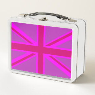 Lunch Box Arrière - plan du drapeau britannique Hot Pink Uni