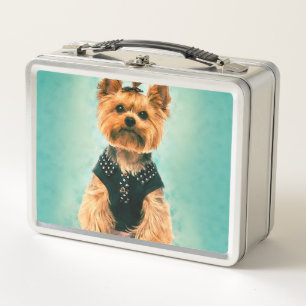 Lunch Box Art Yorkshire Terrier d'aquarelle