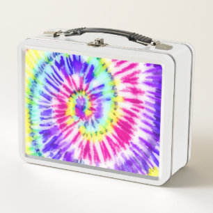 Lunch Box Artsy Neon Rainbow Tie Dye Motif d'aquarelle