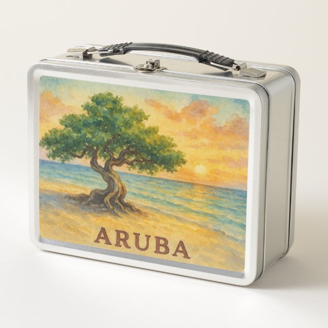 Lunch Box Aruba Eagle Beach Divi Tree Golden Hour (Devant)