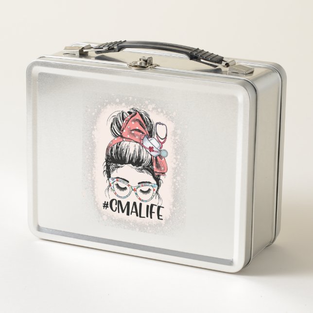 Lunch Box Assistant Médicale certifié Messy Bun CMA Life (Devant)