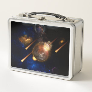 Lunch Box Astéroïde Apocalypse Fractage Art Spacescape