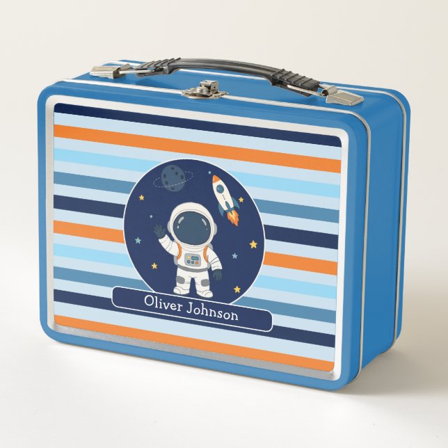 Lunch Box Astronaute Fusée Espace Enfants  (Devant)