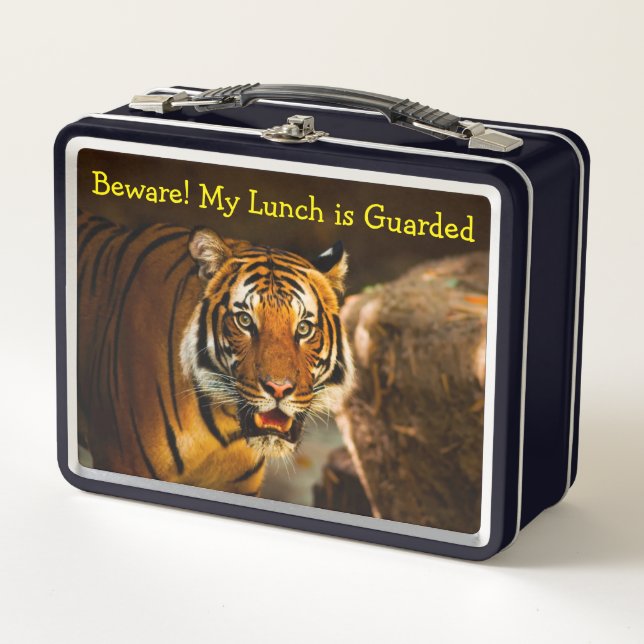 Lunch Box Attention ! Mon déjeuner est gardé par un Tigre de (Devant)