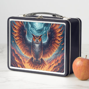 Lunch Box Au-dessus et en dessous - Art du hibou sage