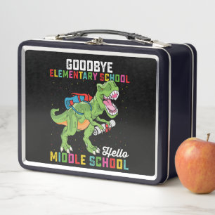 Lunch Box Au revoir Élémentaire Hello Middle School T Rex