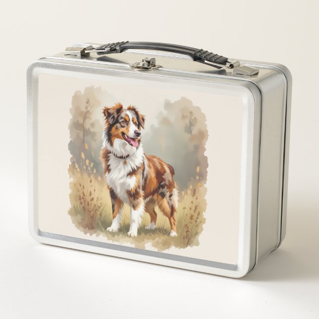 Lunch Box Australian Shepherd Dog Red Merle Aussie (Devant)