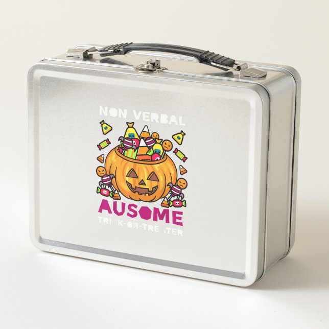 Lunch Box Autisme Sensibilisation ASD Halloween Tricoter Non (Devant)