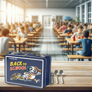Lunch Box Autobus en forme d'os de retour à l'école