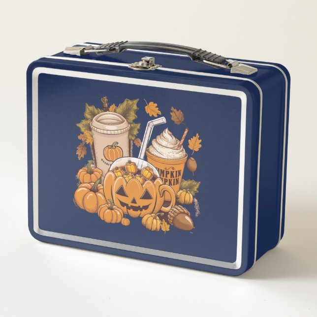 Lunch Box Automne Famille Halloween Thanksgiving mignon Auto (Devant)