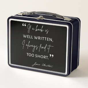Lunch Box Avid Reader II - Citation Jane Austen
