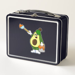 Lunch Box Avocado en peintre avec pinceau