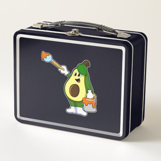 Lunch Box Avocado en peintre avec pinceau (Devant)