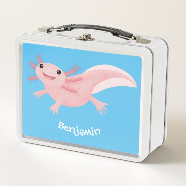 Lunch Box axolotl rose pâle (Devant)