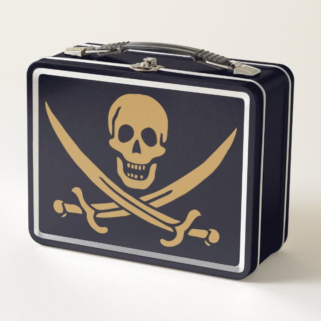 Lunch Box Aztec Gold Crâne et cutlass Pirate Calico Jack (Devant)