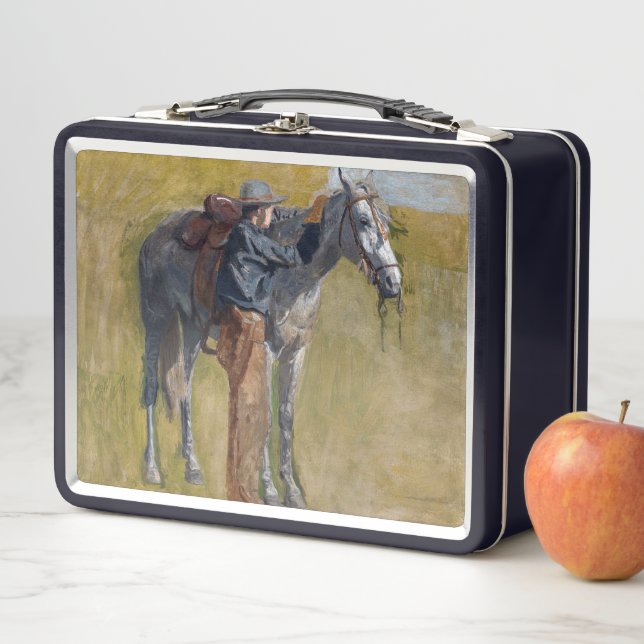 Lunch Box Badlands américaines : Cow-boy du Far West avec ch (En situation)