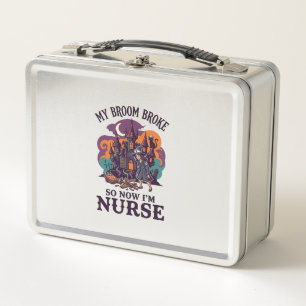 Lunch Box Balai Infirmière Cassée Halloween Sorcière Maison