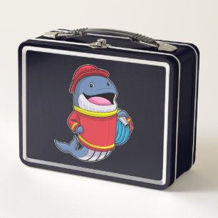 Lunch Box Baleine comme pompier avec tuyau