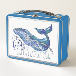 Lunch Box Baleine d'aquarelle - d'I de baleine amour