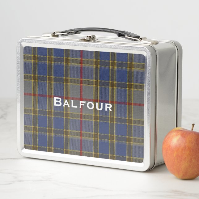 Lunch Box Balfour classique Tartan Plaid personnalisé (En situation)
