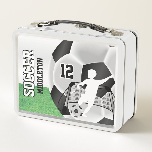 Lunch Box Balle de football noir et blanc (Dos)