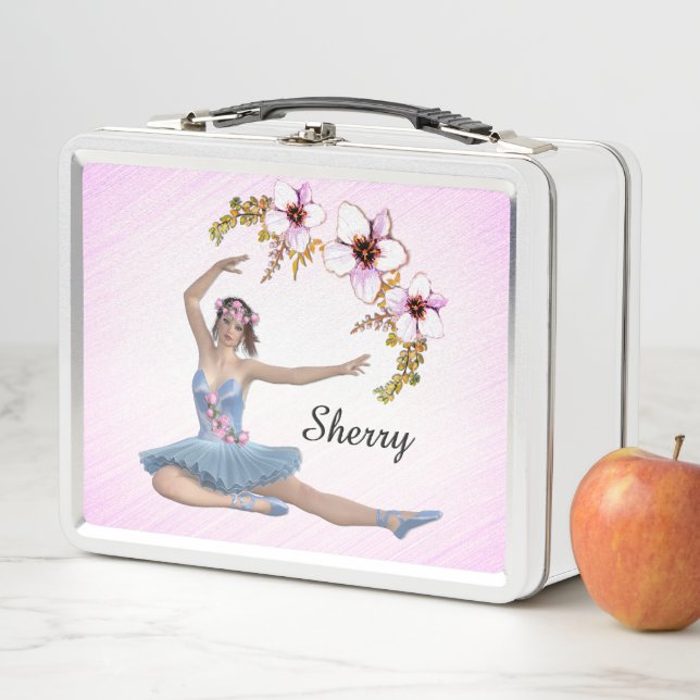 Lunch Box Ballerina en bleu rose personnel (En situation)