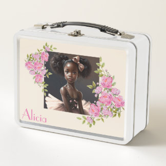 Lunch Box ballerine afro-américaine, fille qui aime le balle