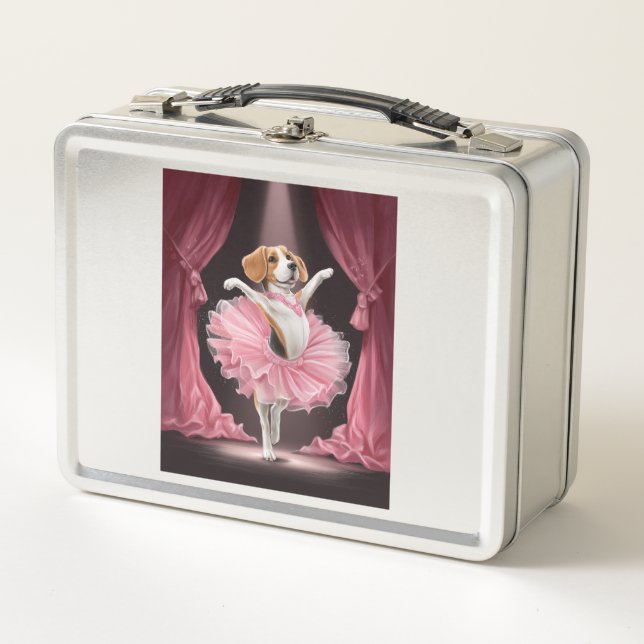 Lunch Box Ballerine Beagle � Danse de chien drôle (Devant)