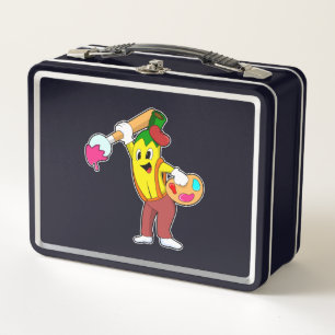 Lunch Box Banane en peintre avec pinceau