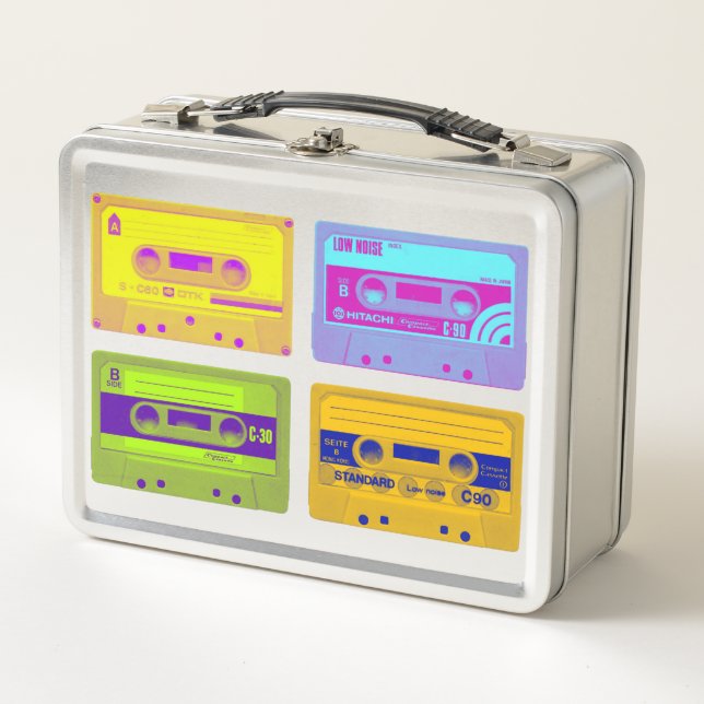 Lunch Box Bandes Cassette Art Pop Rétro 80s (Devant)