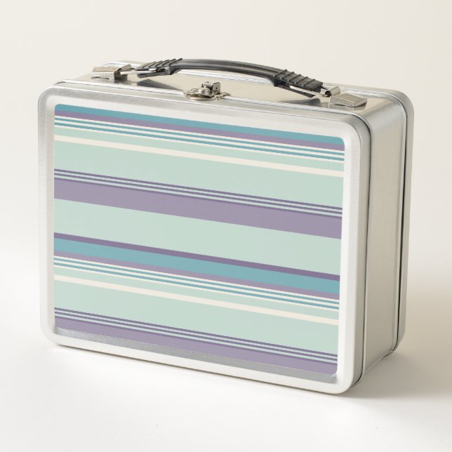 Lunch Box Bandes horizontales colorées cool (Devant)