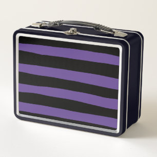 Lunch Box Bandes inégales en violet et en noir