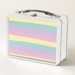 Lunch Box Bandes Inégales Pink, Jaune, Violet & Vert