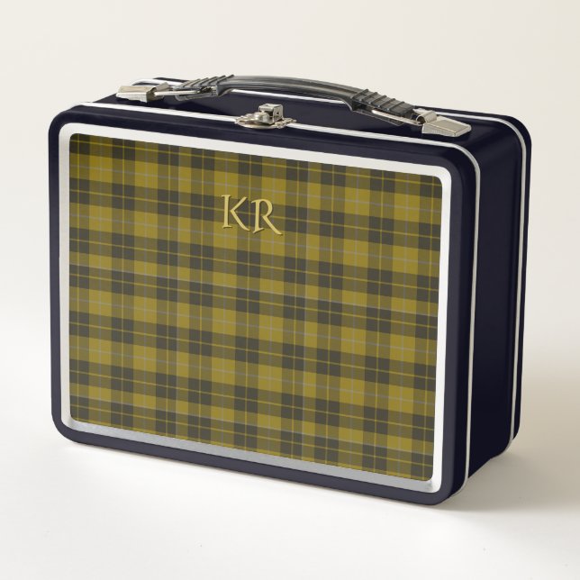 Lunch Box Barclay Tartan avec vos initiales, Scottish Plaid (Devant)