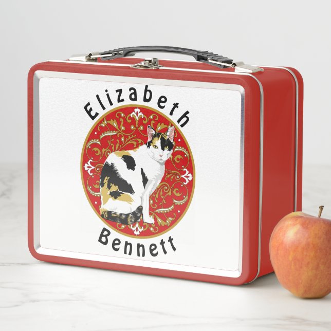Lunch Box Baroque Chat Calico (En situation)