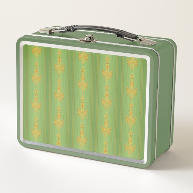 Lunch Box Baroque motif floral avec bordure (Devant)