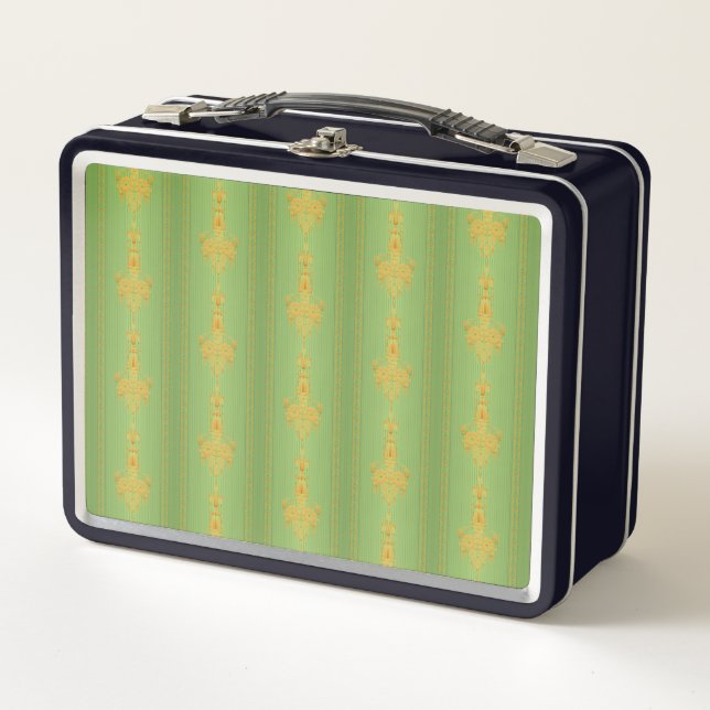 Lunch Box Baroque motif floral avec bordure (Devant)
