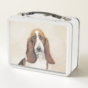 Lunch Box Basset Hound Peinture - Cute Original Chien Art