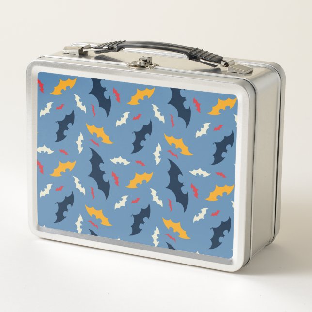 Lunch Box Batman | Motif de logo rouge, bleu et jaune (Devant)