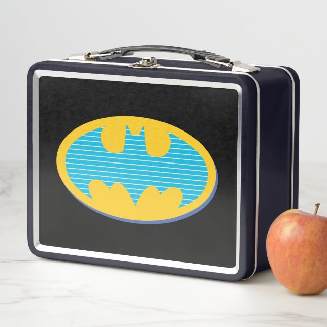 Lunch Box Batman | Symbole Cyan Stripes (En situation)