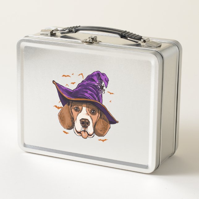 Lunch Box Beagle Chien sorcier Funny Halloween Amoureux des  (Devant)