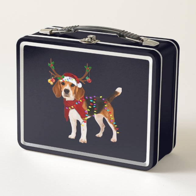 Lunch Box beagle dog christmas Classic T-Shirt (Devant)