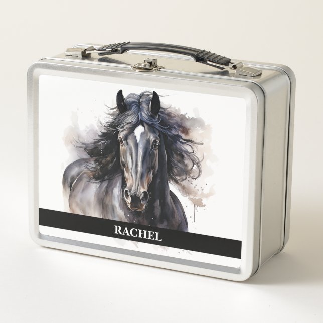 Lunch Box Beau Cheval Noir (Devant)