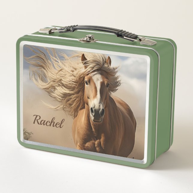 Lunch Box Beau cheval Palomino du désert (Devant)