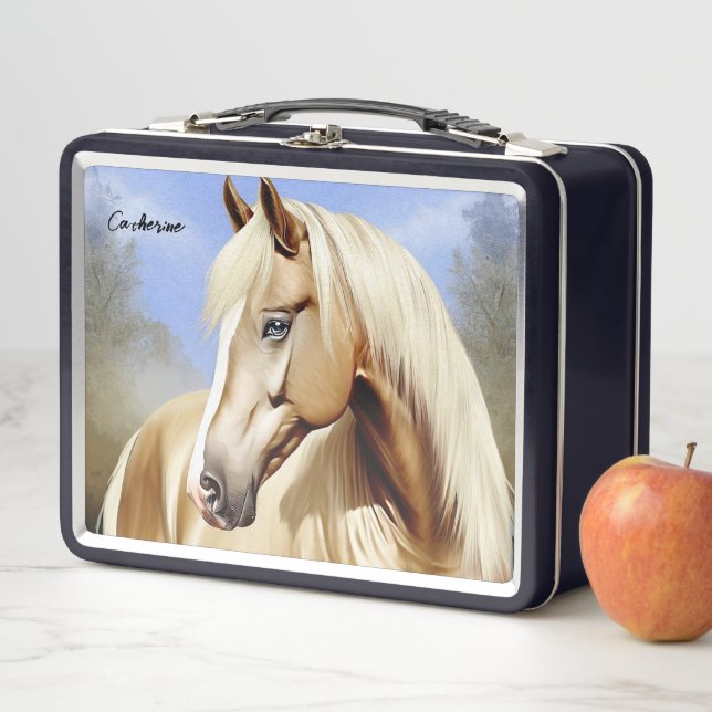 Lunch Box Beau Palomino Horse (En situation)